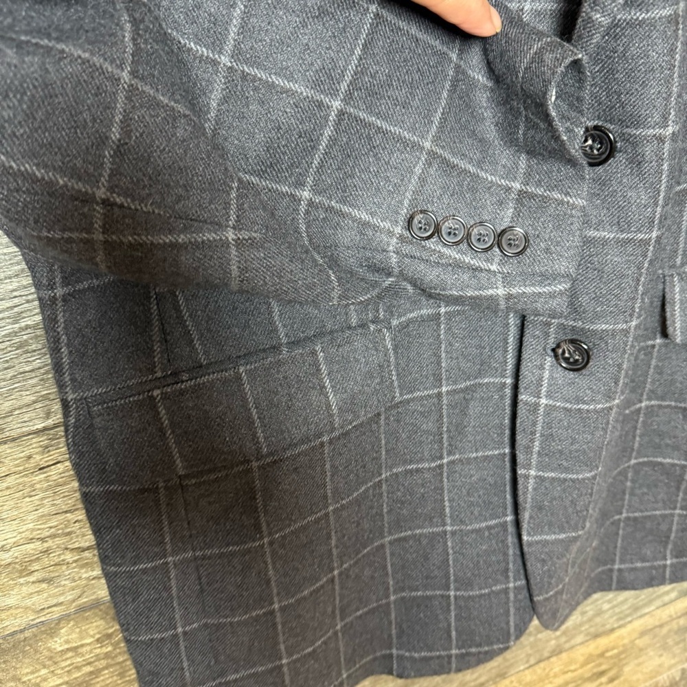 Lauren Ralph Lauren Gray Plaid Blazer - Picture 3 of 14